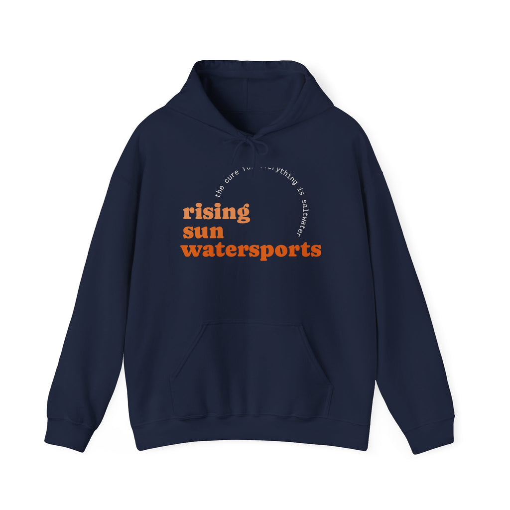 Rising Sun Watersports "The Cure Is Saltwater" Hoodie | Surf Beach Crew