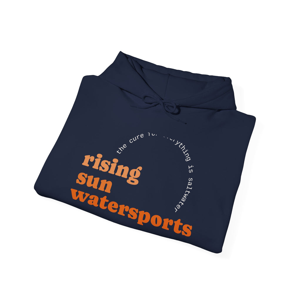 Rising Sun Watersports "The Cure Is Saltwater" Hoodie | Surf Beach Crew