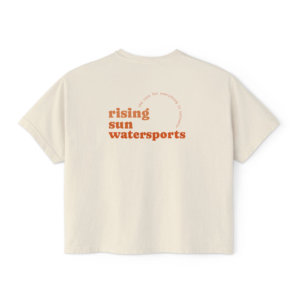 Pontoon Drinking Tee - "I don't always drink at noon, but when I do I'm on a Pontoon." Women's Boxy Tee