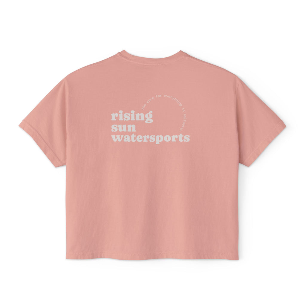 Pontoon Drinking Tee - "I don't always drink at noon, but when I do I'm on a Pontoon." Women's Boxy Tee